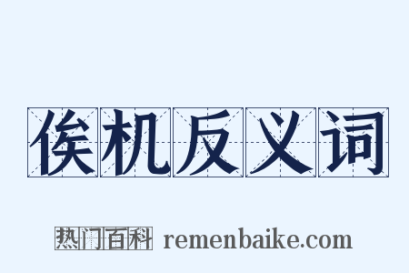 俟机反义词是什么意思的图片